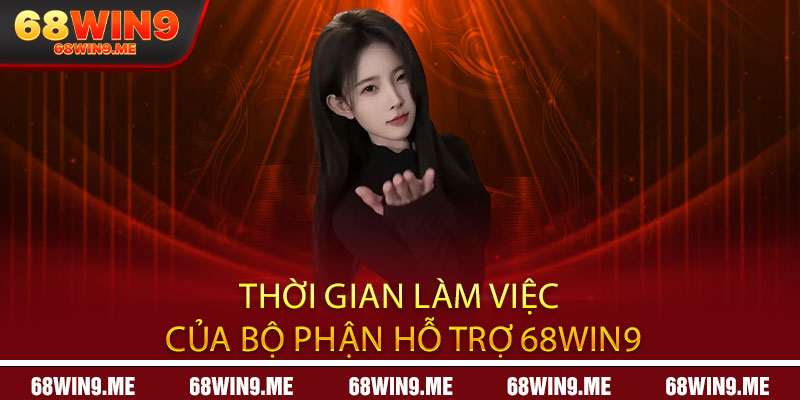 Thời gian làm việc của bộ phận hỗ trợ 68Win9